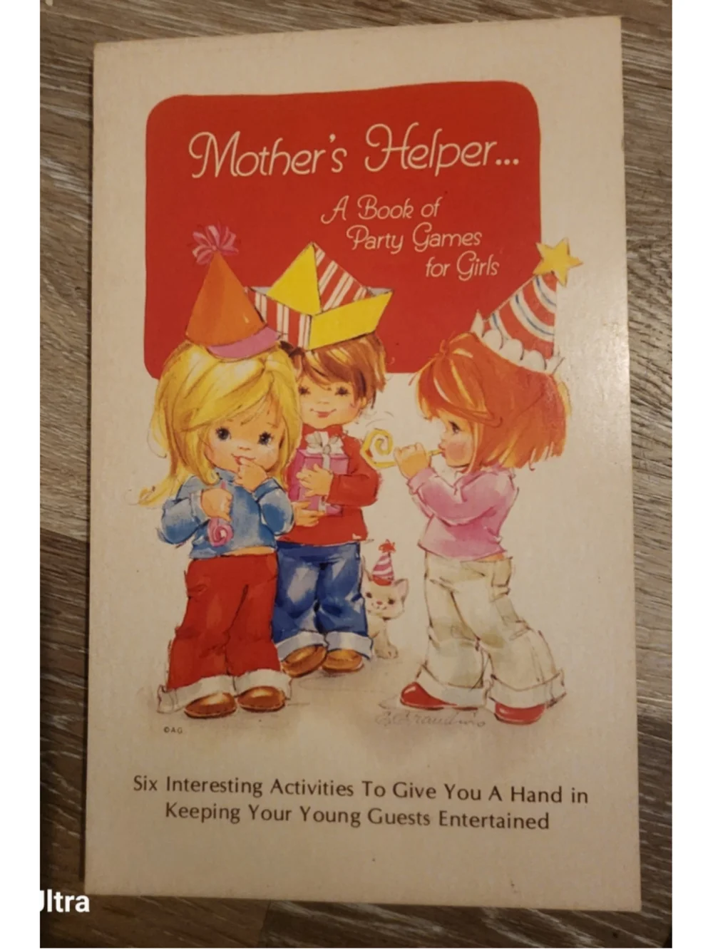 Vintage Party Games Booklets - 3. Holly Hobbie, Mother's Helper, Party Games/Boy